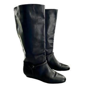 Migliorini Italy Black Leather Riding Boots Size 9